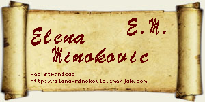Elena Minoković vizit kartica